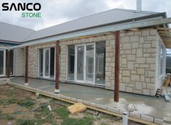 Villas Decorated With Light Beige Limestone Flagstone