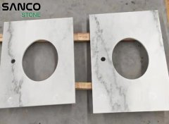 Guangxi White (China Carrara White Marble) Bathroom Countert