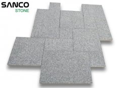 Cara Dark Gray Granite Flamed French Pattern For Outdoor Pav