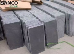 Chinese Natural Black Slate Split Surface Tiles