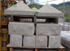 Grey Sandstone Split Wall Stone And Capstone