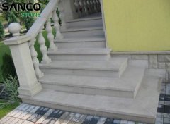 Grey Sandstone Stairs And Railing In The USA