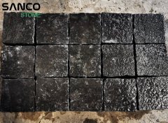 Black Coral Basalt Cubestone For Ground Paving