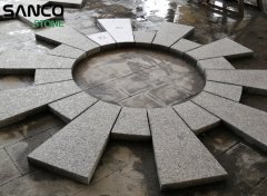 Royal Coffee Brown Granite Petal Shaped Paving Stone