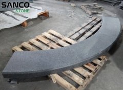 G684 Black Basalt Fan-shaped Coping Stone