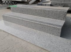 G303 White Granite Stair Treads and Risers
