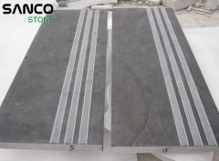 Chinese Blue Stone Stairs with Anti Skid Strip