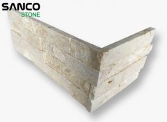 Natural Beige marble cultural stone Corner