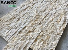 Beige Marble 5 Stripes Split Culture Stone Panel