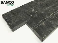 Natural Black Marble Z Type Split Culture Stone Veneer