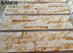 Sunny Yellow Marble Split Surface Culture Stone Veneer