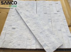 Snow White Split Face Culture Stone Veneer For Wall