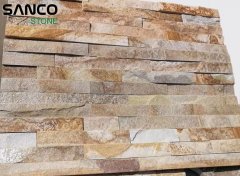 Yellow Quartz Culture Stone Wall Cladding