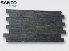 Black Quartzite Z Shape Cultured Stone Veneer