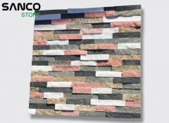 White Yellow Red Grey Black Quartz Multicolor ledgestone Pan
