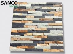 Multi Color Quartz Mixed Split Culture Stone For Wall