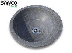 Blue Limestone Wash Bowl For Bathroom