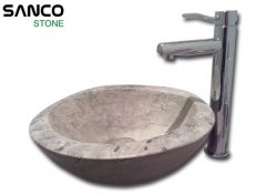 Natural Grey Marble Wash Basin Sanitary Ware