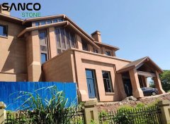 Villa Construction Case Of Pink Sandstone